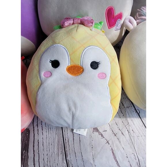 Lot Of 6 Squishmallow 8in Yellow Penguin Unicorns Elephant Stuffed Animal Plush - Picture 3 of 11